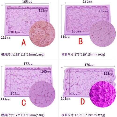 New Silica Gel Mold For Sugar Cake Rose Hydrangea Decoration Dust Resistance Easy To Clean Mousse Chocolate Baking Tool