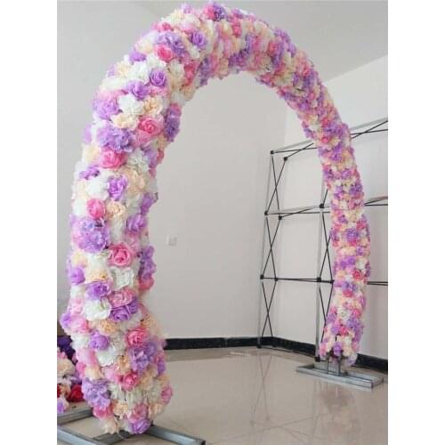 New Arrival Simulation Rose Hydrangea Flower Rows Wedding Decoration Arch Centerpieces Props 18 colors Available Free Shipping
