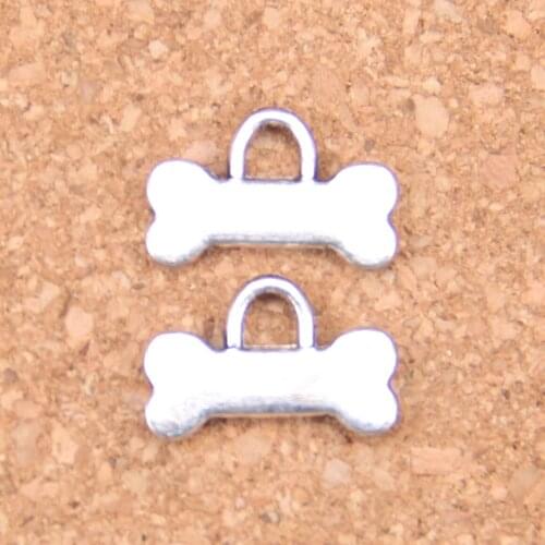 24pcs Charms dog bone 16x10mm Antique Pendants,Vintage Tibetan Silver Jewelry,DIY for bracelet necklace