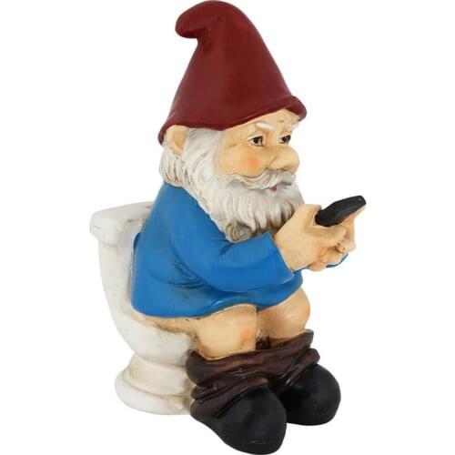 Resin Garden Gnome Ornaments Books Beckoning Dwarfs Home Decoration Courtyard Children Room Indoor Outdoor Decor