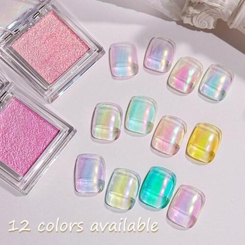 Nail Powder Mirror Effect High Saturation Solid Shape Nail Chrome Glitter Pigment for Manicure