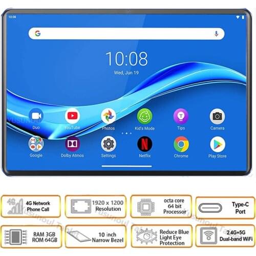Sales! Free Gifts Super 10 inch Tablet MT6762 1920*1200 IPS Screen 64GB Storage 3G 4G LTE Phone Call Android Tablet pc 10 10.1"