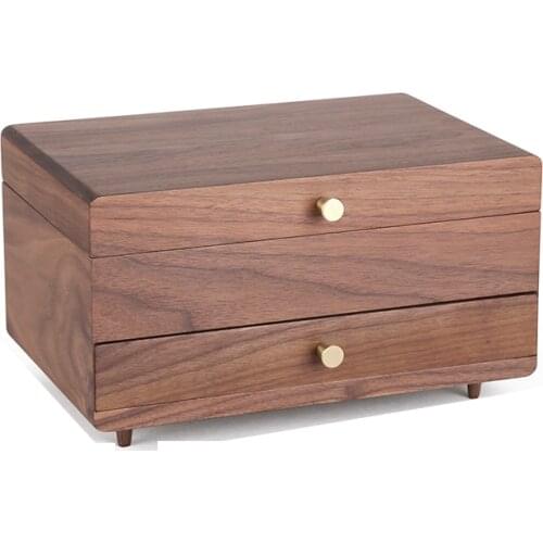 Simple retro solid wood storage jewelry box multifunctional sewing thread box sewing thread toolbox