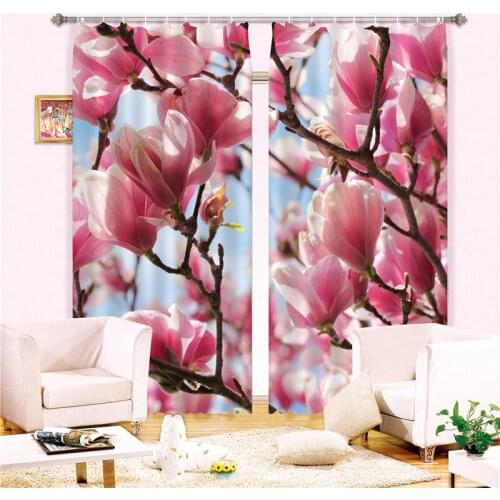 Customized Large flowers Luxury 3D Blackout Window Curtain Drapes For Living room Bed room Hotel Wall Tapestry Cortinas