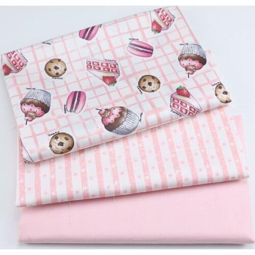 Pink Series Baby Fabric, Printed Cake 100% Cotton Fabric For Child, Quilting Sewing Fat Quarters Tissue Fabric Needlework