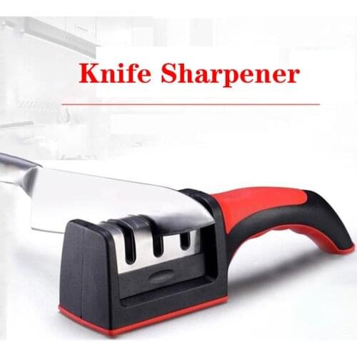 New style 3-Stage Knife Sharpener with 1 More Replace Sharpener Manual Kitchen Knife Sharpening Tool For all Knives