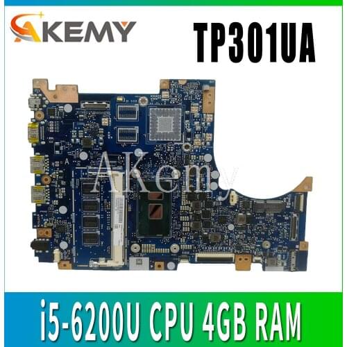 TP301UA/ i5-6200U CPU 4GB RAM for ASUS TP301U TP301UA TP301UJ TP301UJ Laptop motherboard TP301UA Mainboard 100% Tested