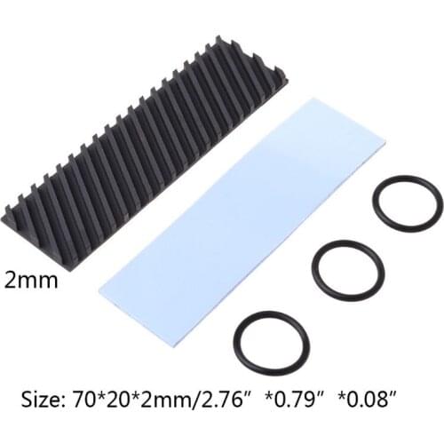 High Efficiency Pure Copper Graphene Heatsink M.2 NGFF 2280 PCI-E NVME SSD Heat Sink Thermal Pad Conductivity Silicone Wafer for