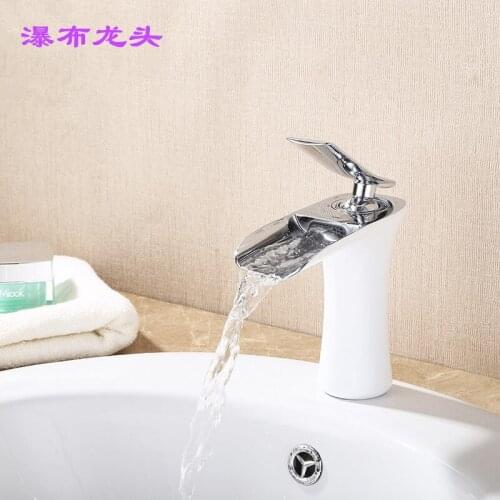 High grade all copper hot and cold faucet washbasin lower basin upper basin single hole washbasin faucet