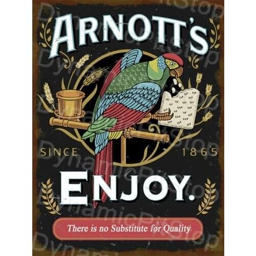 20x30cm Arnotts Biscuits Rustic Tin Sign or Decal