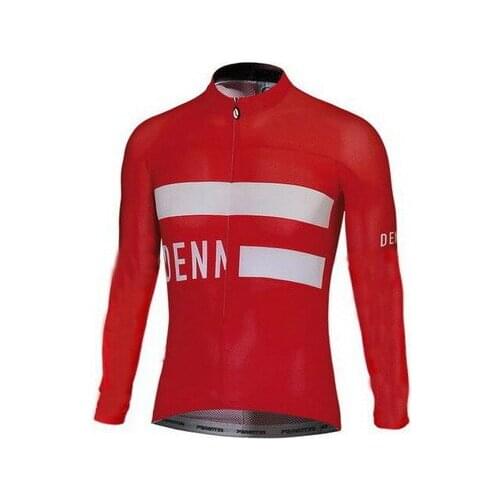 WINTER FLEECE THERMAL Long Cycling Jerseys 2017 DENMARK NATIONAL TEAM Mtb Long Sleeve Men Bike Wear Cycling Clothing