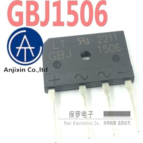 10pcs 100% orginal and new GBJ1506 bridge rectifier 15A600V DIP-4 induction cooker bridge stack in stock