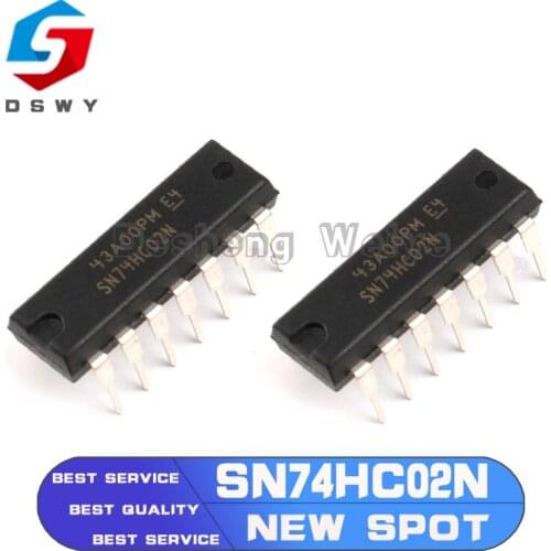 10PCS 74HC02N DIP14 74HC02 DIP SN74HC02N DIP-14 New and Original IC