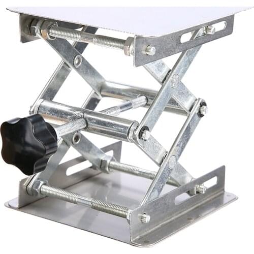 100x100mm Aluminum Router Lift Table Woodworking Engraving Lab Lifting Stand Rack Lift Platform Woodworking Benches