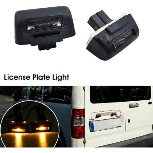 2Pcs Car LED Rear License Plate Light For Ford Transit 1995-2013 438111 86VB-13550-AC Vehicle License Plate Light Yellow Light