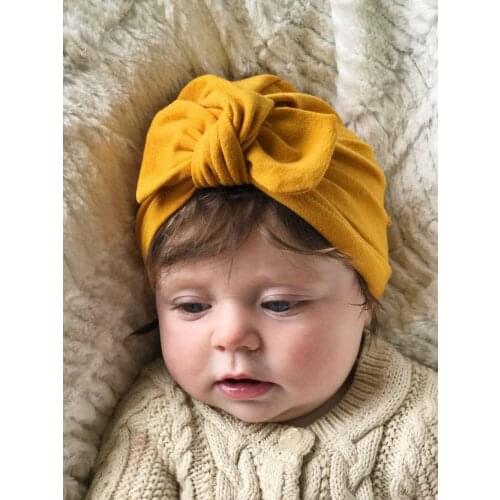 24pc/lot Top Quality New Designed Cute Newborn Hat Cotton Soft Turban Knot Girl Autumn Winter Hat Kids Newborn Cap for girls