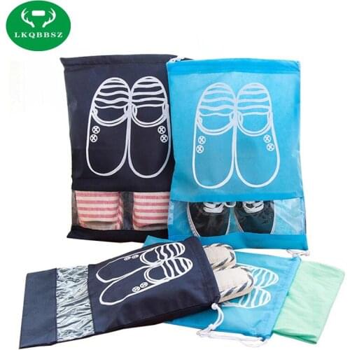 3Pcs/set Shoes Storage Bags Drawstring Laundry Bag Travel Home shoes Organization Box Nonwovens Conveniently Shoes Case