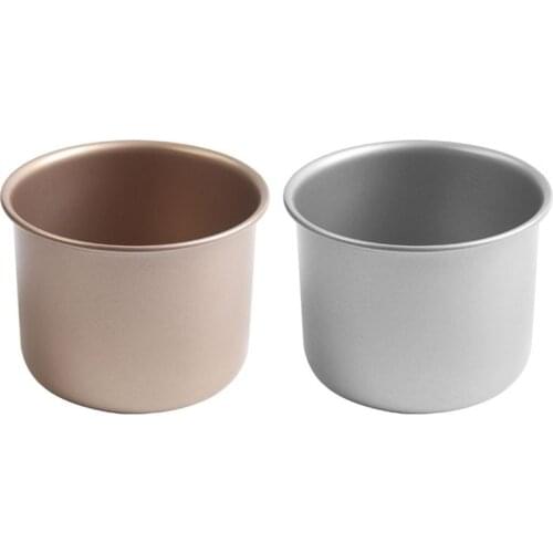 4'' Round Cake Pan Removable Bottom Aluminum Alloy Non Stick Pudding Mold DIY Baking Mould