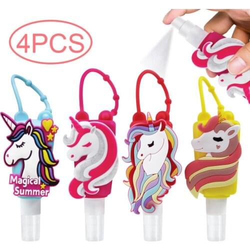 4pcs Multifunction Refillable Spray Bottle Holder Safe Hand Sanitizer Gel Empty Travel Perfume Bottle Silicone Cover Shampoo