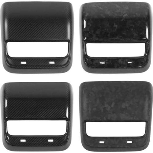 Automobiles Automotive Interior Stickers Rear Air Outlet Vent Frame Cover Dry Carbon Fiber Trim Fit for Tesla Model 3