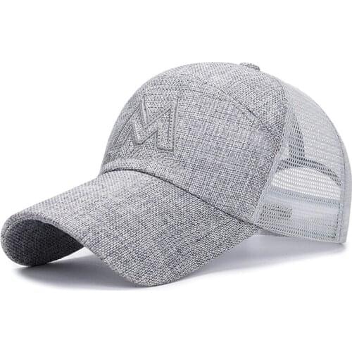 Letter M Sports Hat Summer UV Protection Golf Caps for Women Men Tennis Fishing Basketball Panama Breathable Baseball Cap Party
