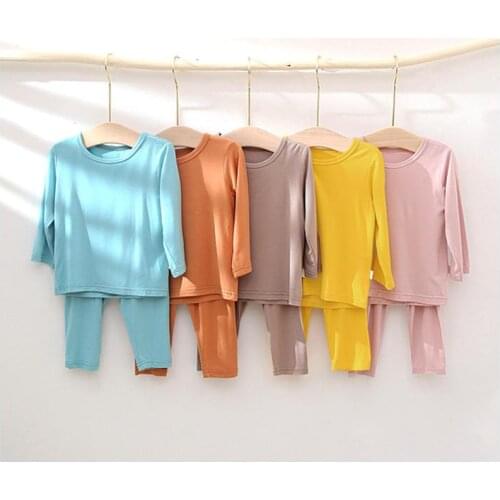 2021 Baby Girls Clothes Ins Spring Home Pajamas Sets For Boys 0-3 Years Old Long Sleeve Newborn Sets 2pcs High Waist Clothing