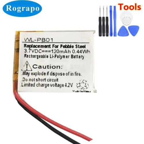 New 3.7V 120mAh Li-Polymer P140116 Replacement Battery For Pebble Steel Accumulator 2-wire