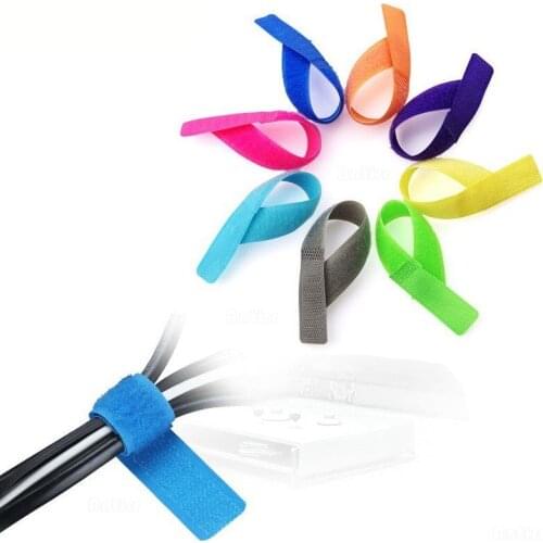 30Pcs Reusable Colored Nylon Cable Ties Wire Mouse Cord Protector Cable Management Length 17.5cm