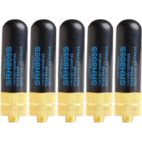 NEW-5PCS Walkie Talkie Antenna,SRH805S Walkie Talkie Antenna SMA-F Dual Band VHF/UHF144/430MHz High Gain Antenna for BaoFeng