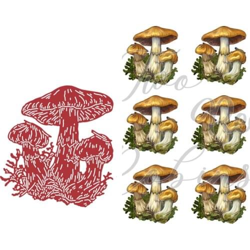 Mushrooms New Metal Cutting Dies Stamps Stencil For 2021 Scrapbook Diary Decoration Embossing Template Diy Greeting Card