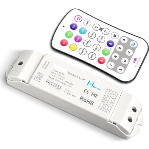 New Led RF Remote Wireless RGBW Controller M8 28 key Control M8+M4-5A CV Receiver 5A*4CH for 5050 3528 RGB Strips Use