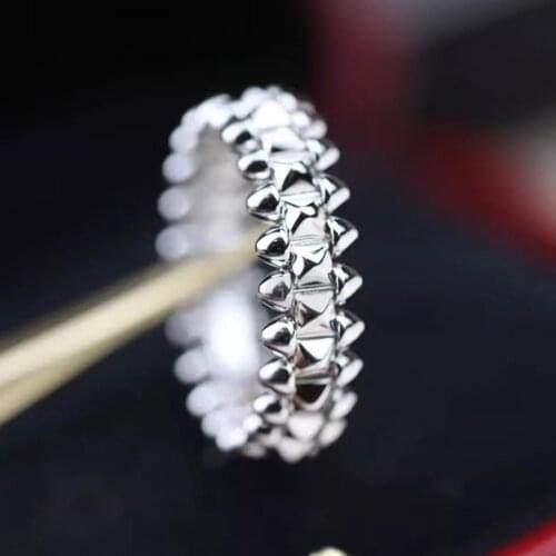 Top Popular Brands Pure 925 Sterling Silver Womens Jewelry Top Quality Ring Silver Wedding Flower Ring Engagement Flower Ring