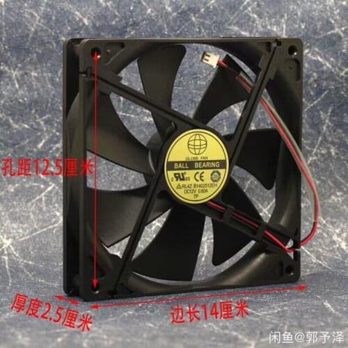 Original rl4z b1402512eh 12V 0.60a 14025 double ball 14cm computer case cooling fan