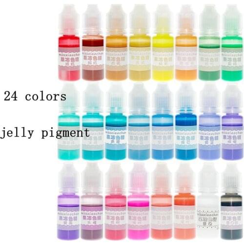 10g 24 Translucent Jelly Colors Epoxy Resin UV Glue For Silicone Mold Liquid Pigment Dye DIY Jewelry Making Handmade Crafts