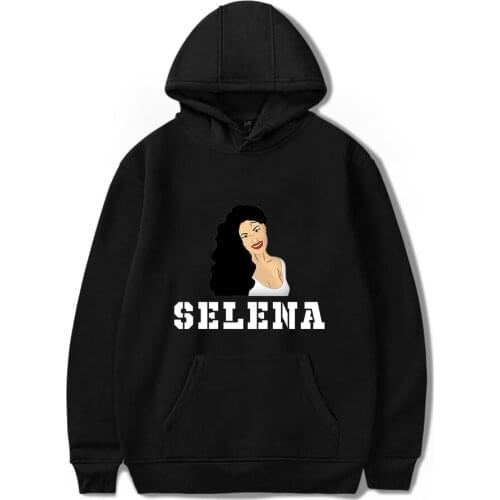 Selena quintanilla Hot sportswear black Popular Hoodies Women Men Suitable Casual Hooded Sweatshirt pullover Winter Hoodie women