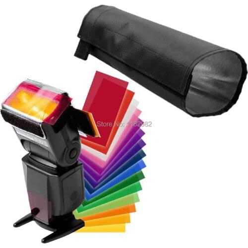 2ni1 12pcs Strobist Flash Color card diffuser + Foldable Snoot Flash Softbox Diffuser YONGNUO YN565 YN560II YN560 580EX 430EX