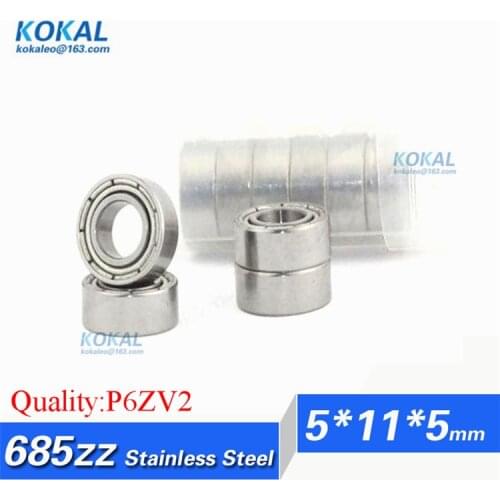 [SS685ZZ-P6]Free Shipping 10pcs stainless steel 638/5ZZ S685ZZ steel ball bearing ABEC-9 bearing 5mm*11mm*5mm