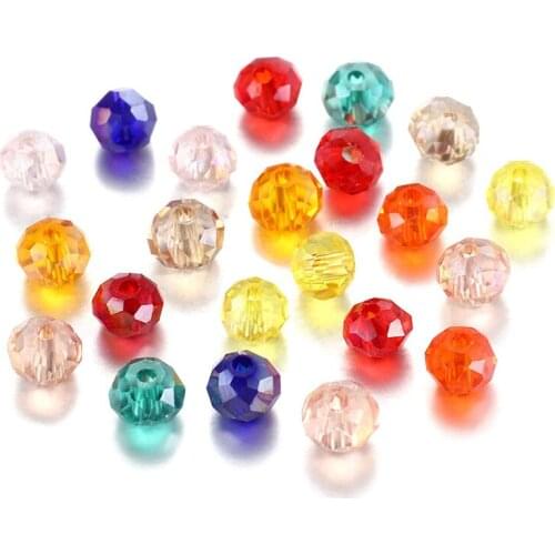High Quality 21Colors 70-300pcs Rondelle Austria faceted Crystal Glass Beads Loose Spacer Round Beads for Jewelry Making