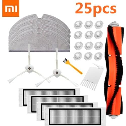 HEPA Filter Main Brush Vacuum Cleaner Accessories Kit for Xiaomi Mi 1S Robot Vacuum Cleaner Parts for Roborock S50 S51 S6