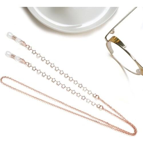 Women Glasses Chain Hollow Star Eyeglass Chain elegent Eyeglass Sunglasses Reading Metal Glasses Chain Eyewears Holder Jewelry
