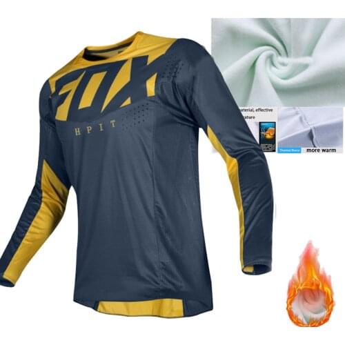 Winter Off-road Mountain Bike Downhill Jersey Wool Fleece Fleece Mountain Bike Off-road DH Fox Bike Locomotive Shirt Motorcycle