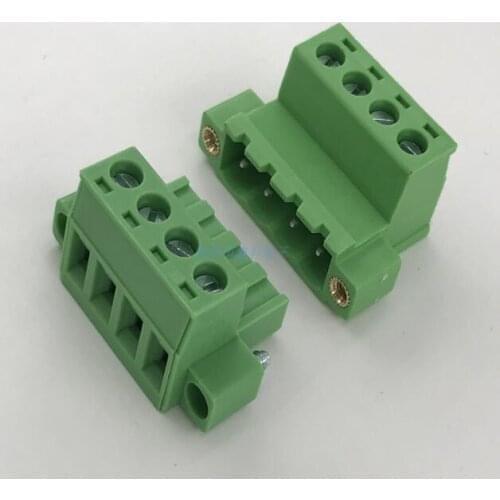 10sets Solder-free butt joints aerial butt male and female pairs with ears with flanged terminals K2EDGRKM-5.08MM 2p-24p