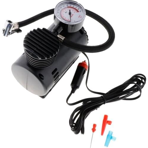 12V DC 300PSI Portable Air Compressor Pump Tire Inflator for Car, Bicycle, Motorcycle, Basketball and Other Inflatables