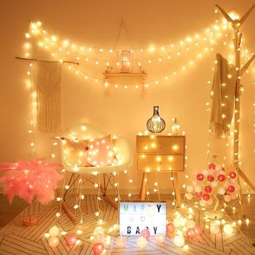 5M LED Battery Powered Fairy Star Lights Christmas Garland Lights LED String Lights Party Garden Home Wedding Decor