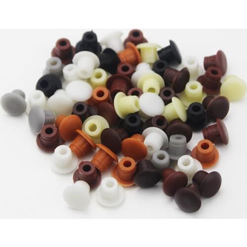 100 Pcs 5 Mm Furniture Hole Covers Dust Plug Cabinet Hole Plug Protection Screw Cover Decor Cap Plastic Hole Plug Accessories