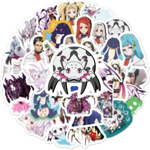 50pcs anime character Stickers Doodle Hot Album Music Cover Hip Hop Rap Sticker for Phone Laptop Luggage Case Graffiti Decals