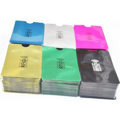 500pcs Anti Scan RFID Sleeve Protector Anti Theft Credit ID Card Aluminum Foil Holder Anti-Scan Card Sleeve Hot Sale