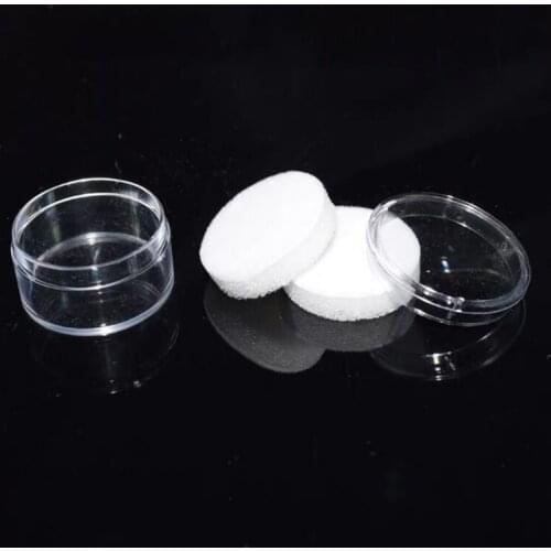 72pcs small round Empty Jewelry box sponge insert Nail decoration packing boxes container Jar