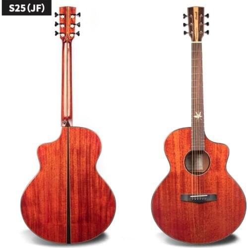 Smiger 41in Acoustic Guitar Full Size Cutaway Folk Guitarra Beginners with Gig Bag