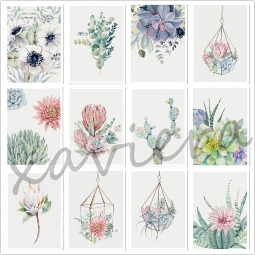 Xaviera 5D Diy Diamond Painting Flower Plant Full Drill Embroidery Rhinestone Cross Stitch Living Room for Decor Handmade Gift